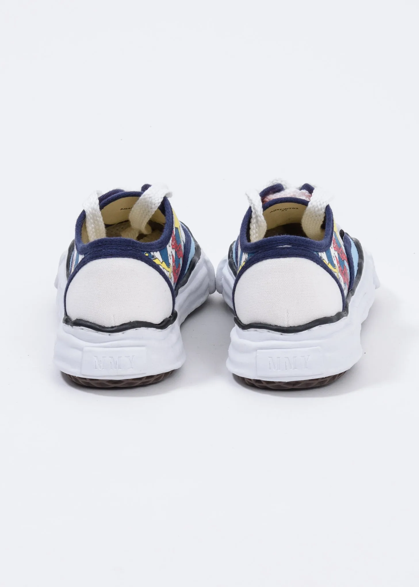 Navy  Printed Canvas Original Sole Low Cut Sneaker