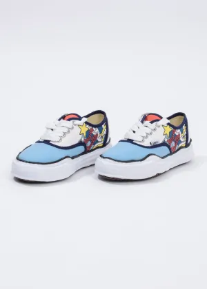 Navy  Printed Canvas Original Sole Low Cut Sneaker