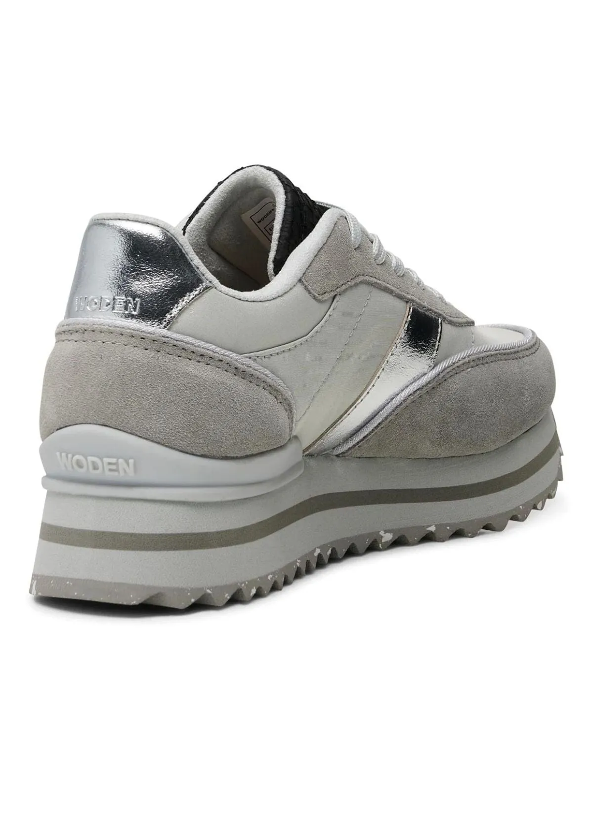 Nellie II Metallic Plateau | Sea Fog Grey | Woden