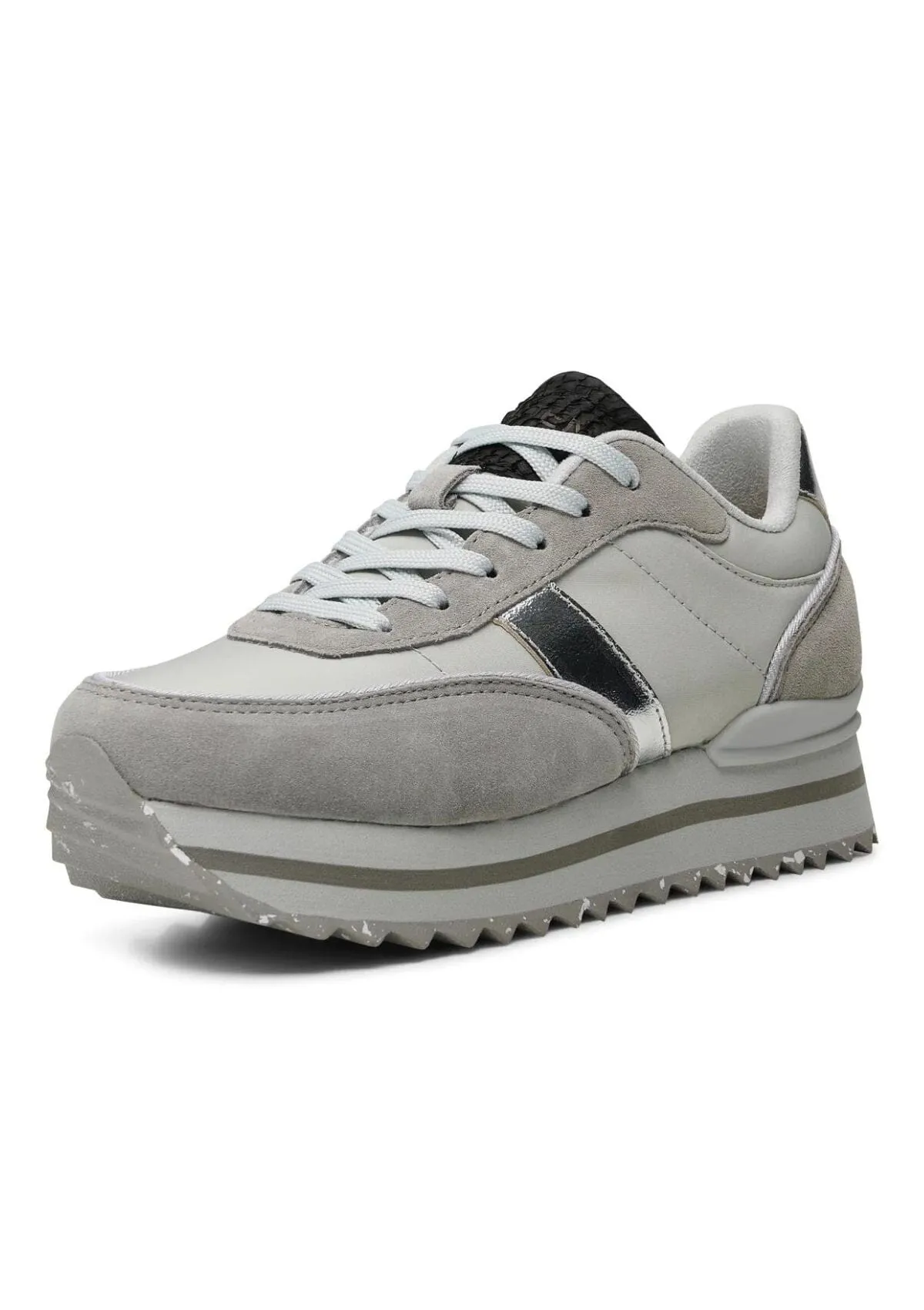 Nellie II Metallic Plateau | Sea Fog Grey | Woden