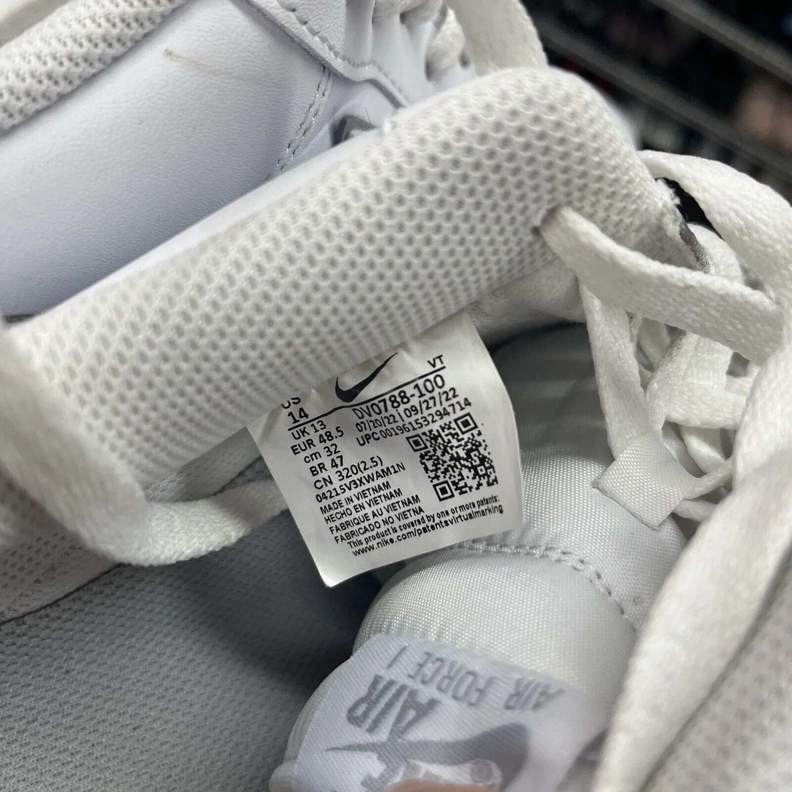 Nike Air Force 1 '07 White Wolf Grey (DV0788-100) Men's Size 14