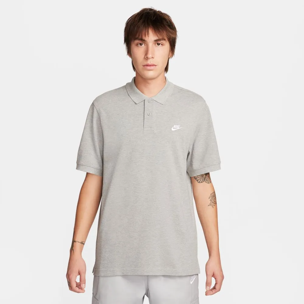 Nike Club Men's Short-Sleeve Polo 'Grey Heather/White'