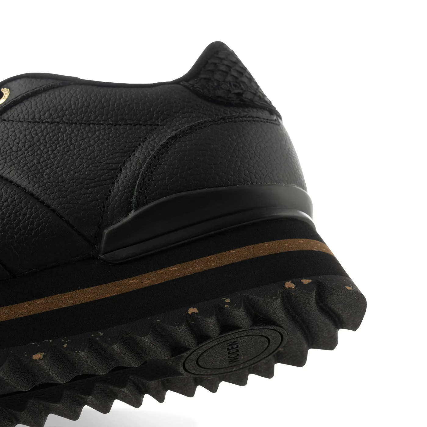 Nora III Full Leather Plateau - Black