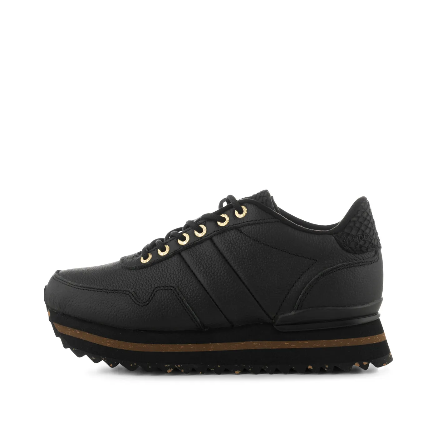 Nora III Full Leather Plateau - Black