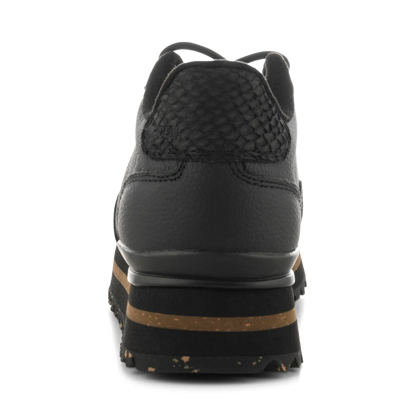 Nora III Full Leather Plateau - Black