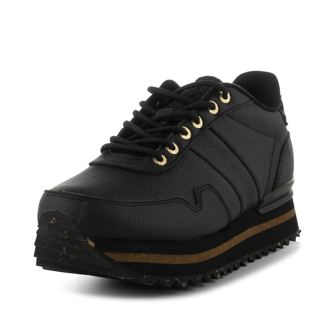 Nora III Full Leather Plateau - Black