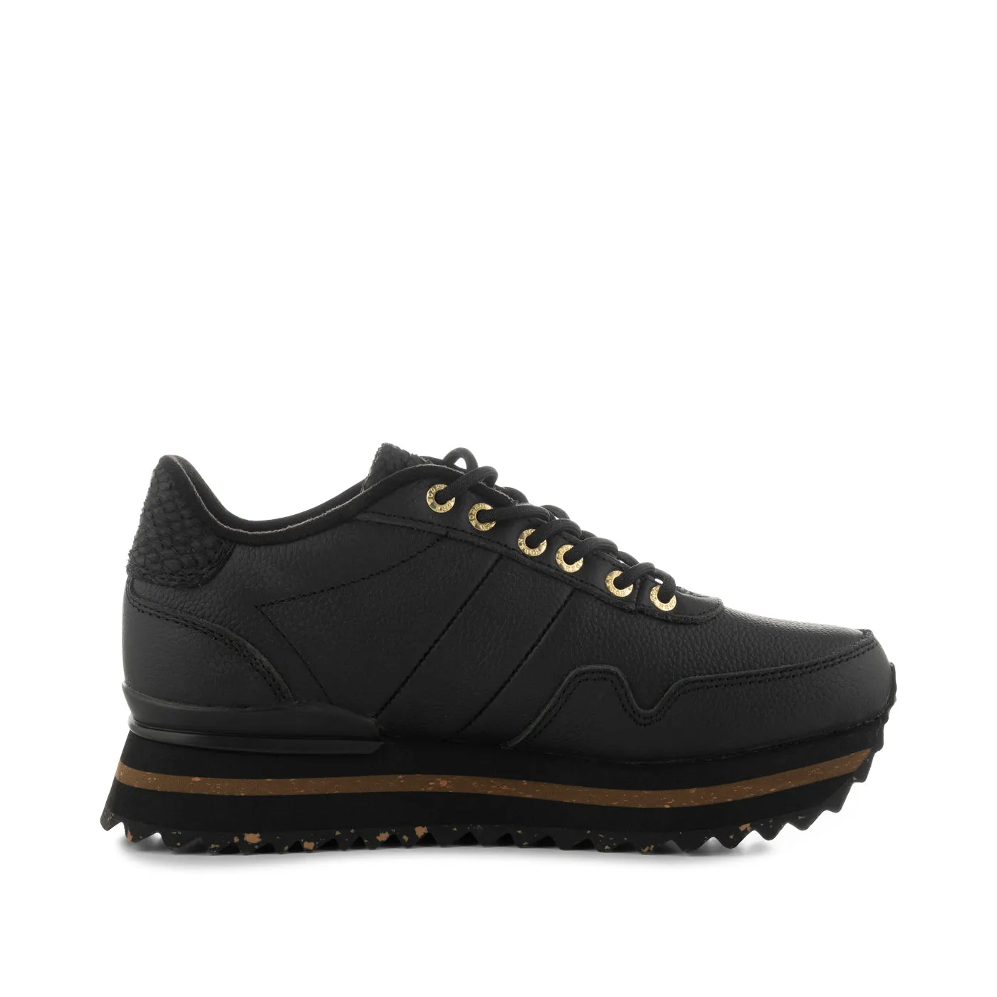 Nora III Full Leather Plateau - Black