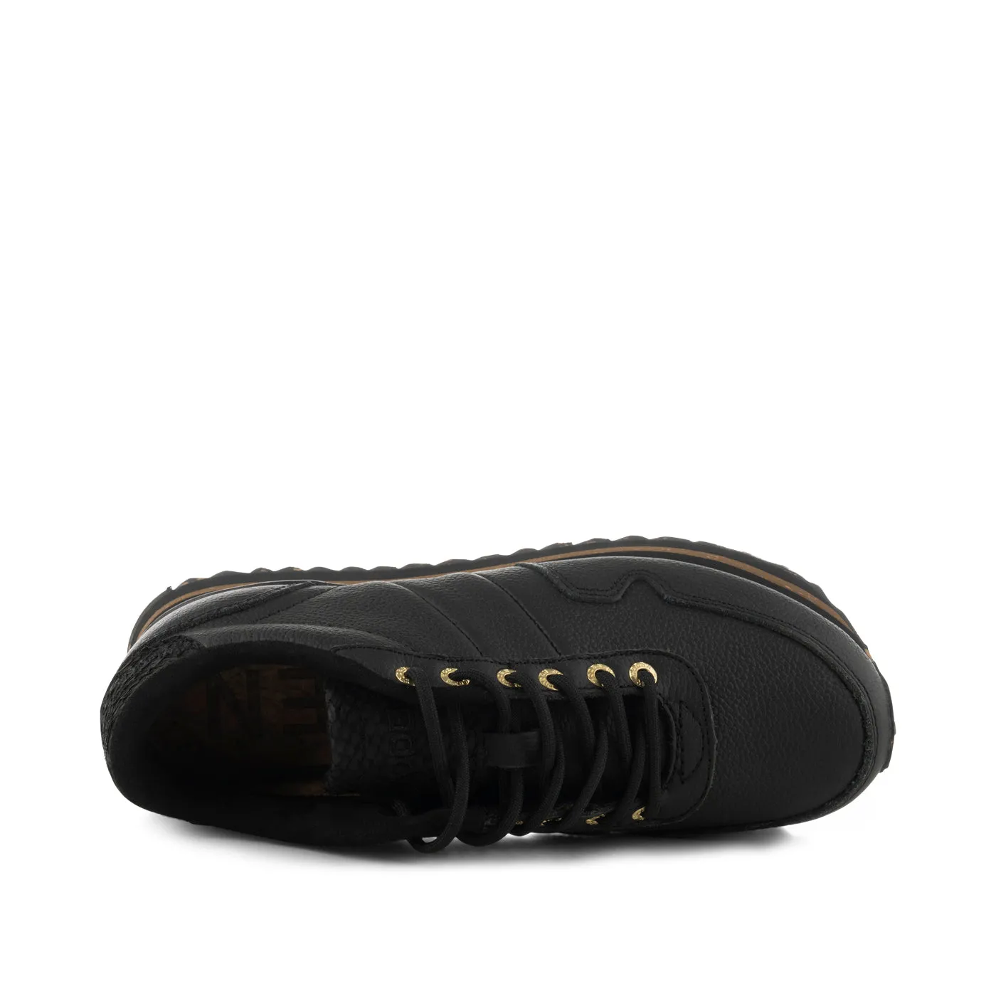 Nora III Full Leather Plateau - Black