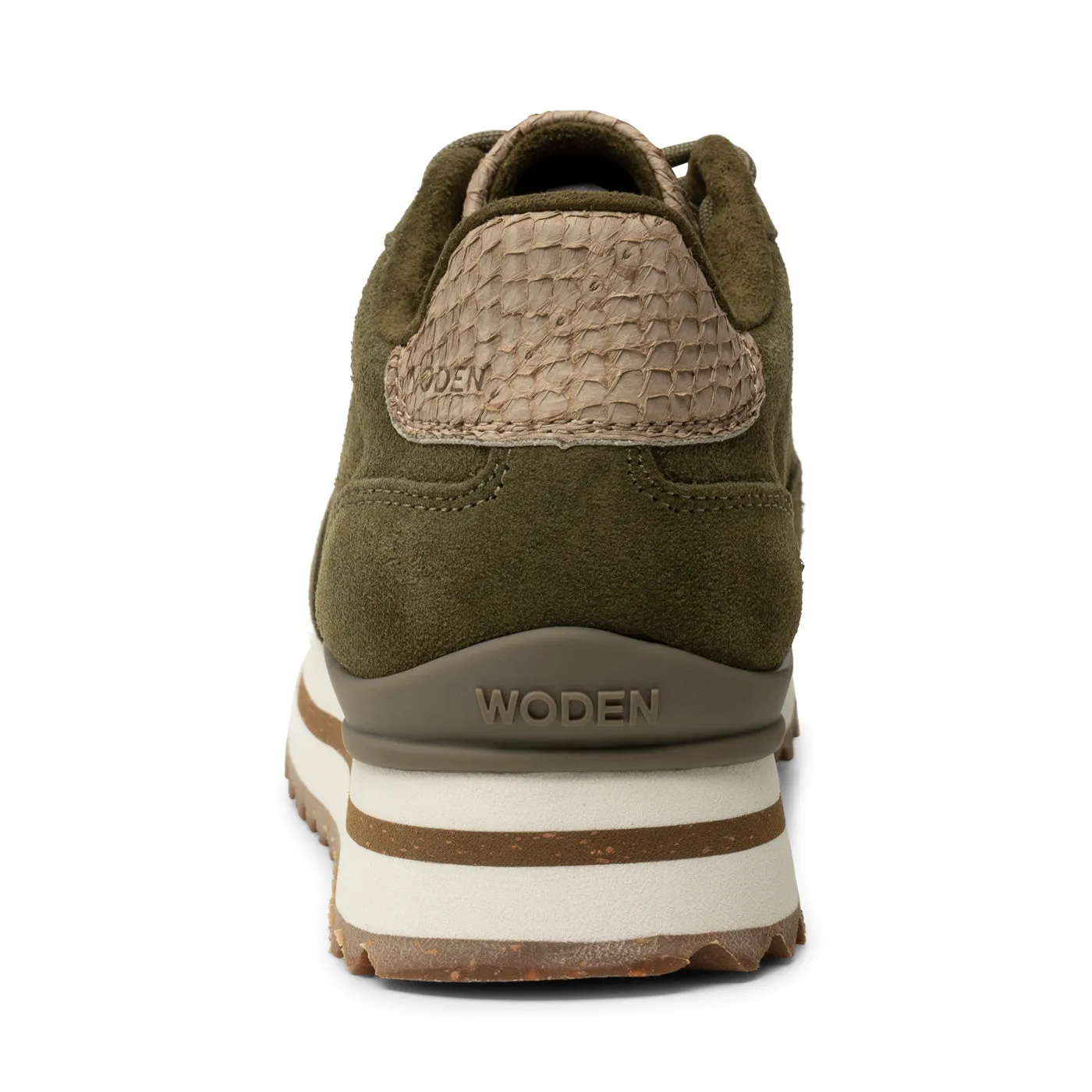 Nora III Suede Plateau - Dark Olive