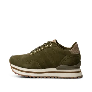 Nora III Suede Plateau - Dark Olive