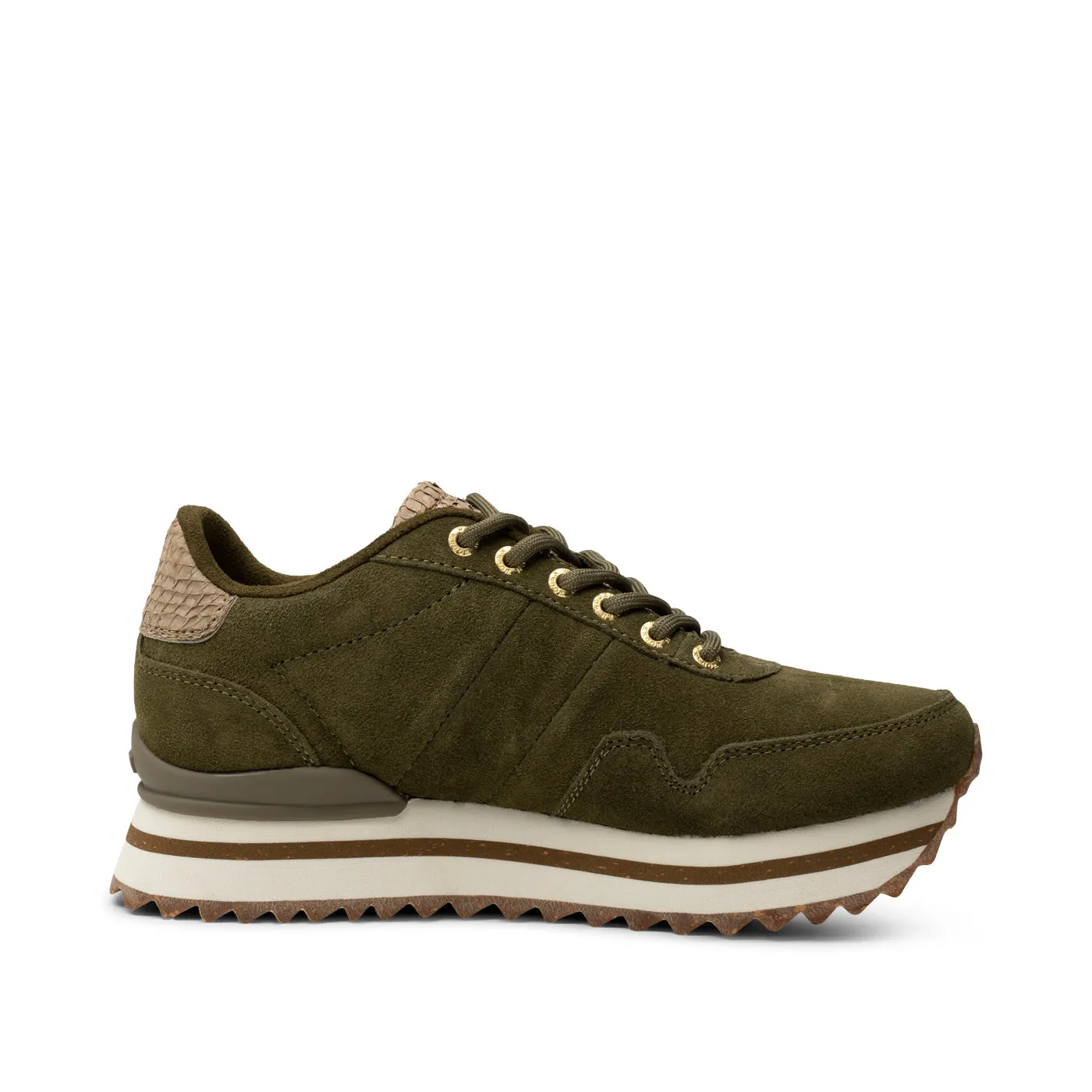 Nora III Suede Plateau - Dark Olive