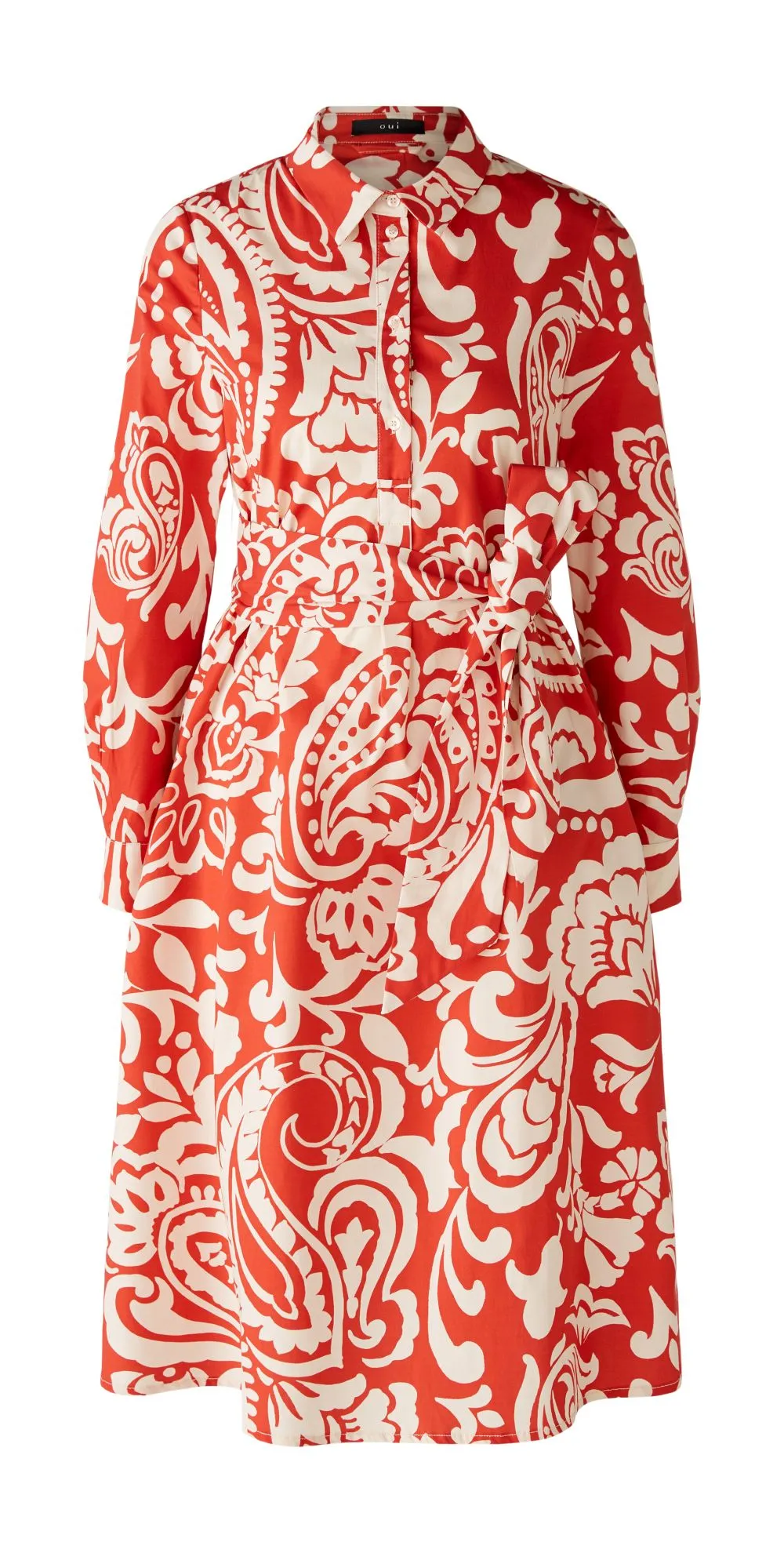 O 86708 Mid shirt printed cotton dress