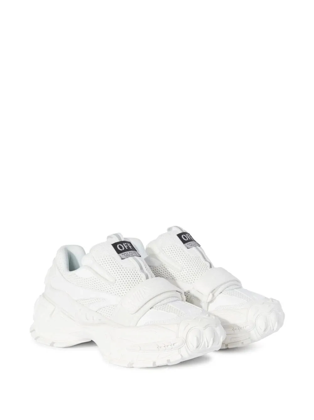 OFF-WHITE Glove Slip On Low Top Leather Sneakers White
