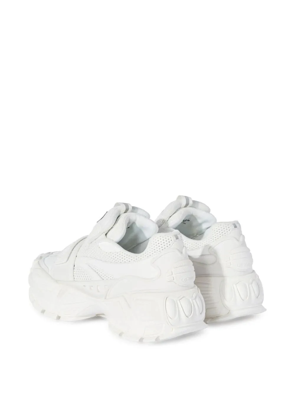 OFF-WHITE Glove Slip On Low Top Leather Sneakers White