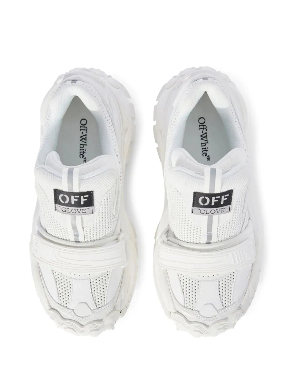 OFF-WHITE Glove Slip On Low Top Leather Sneakers White