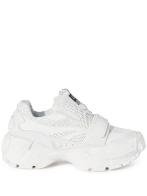 OFF-WHITE Glove Slip On Low Top Leather Sneakers White