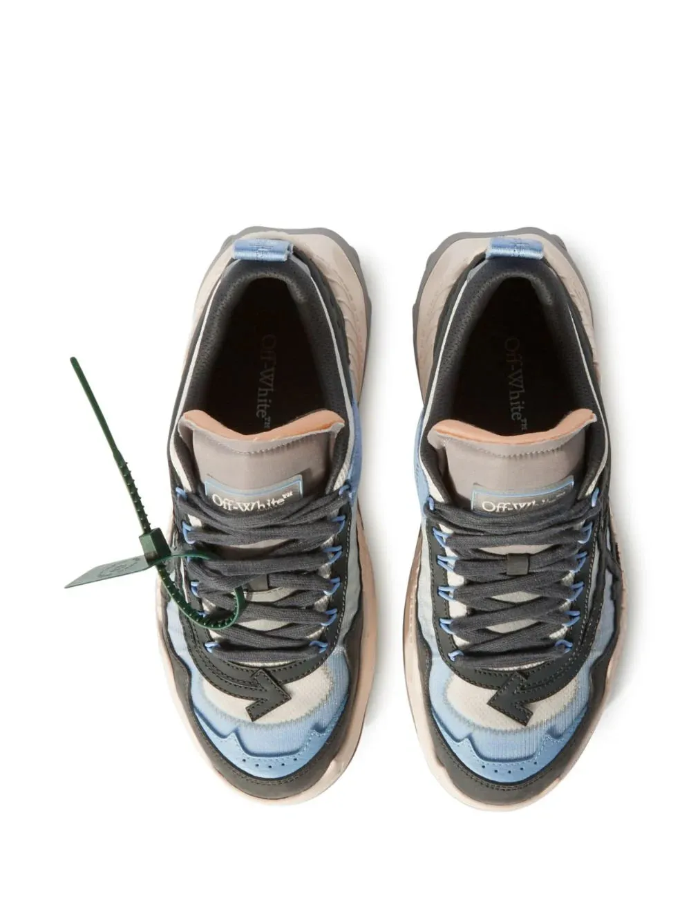 OFF-WHITE MEN ODSY-1000 Low Top Sneakers White Dark Grey