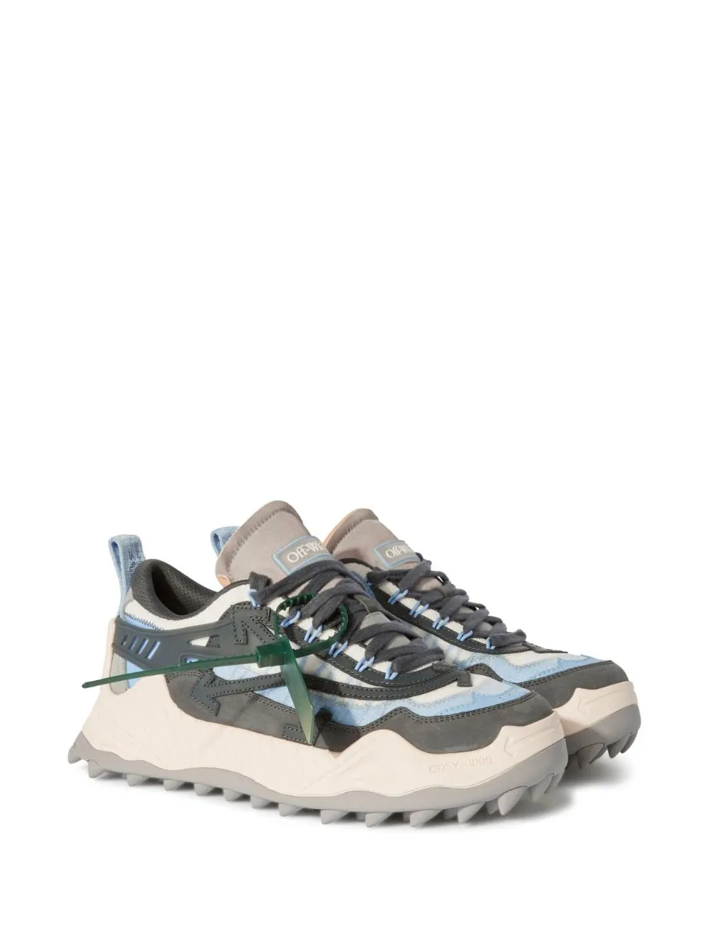 OFF-WHITE MEN ODSY-1000 Low Top Sneakers White Dark Grey