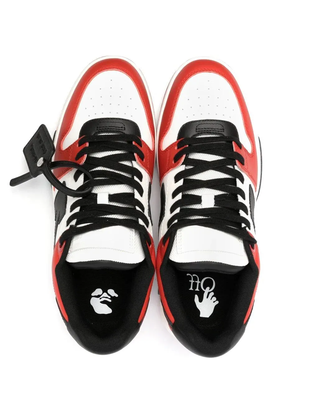 OFF-WHITE Out Of Office Calf Leather sneakers Red Black