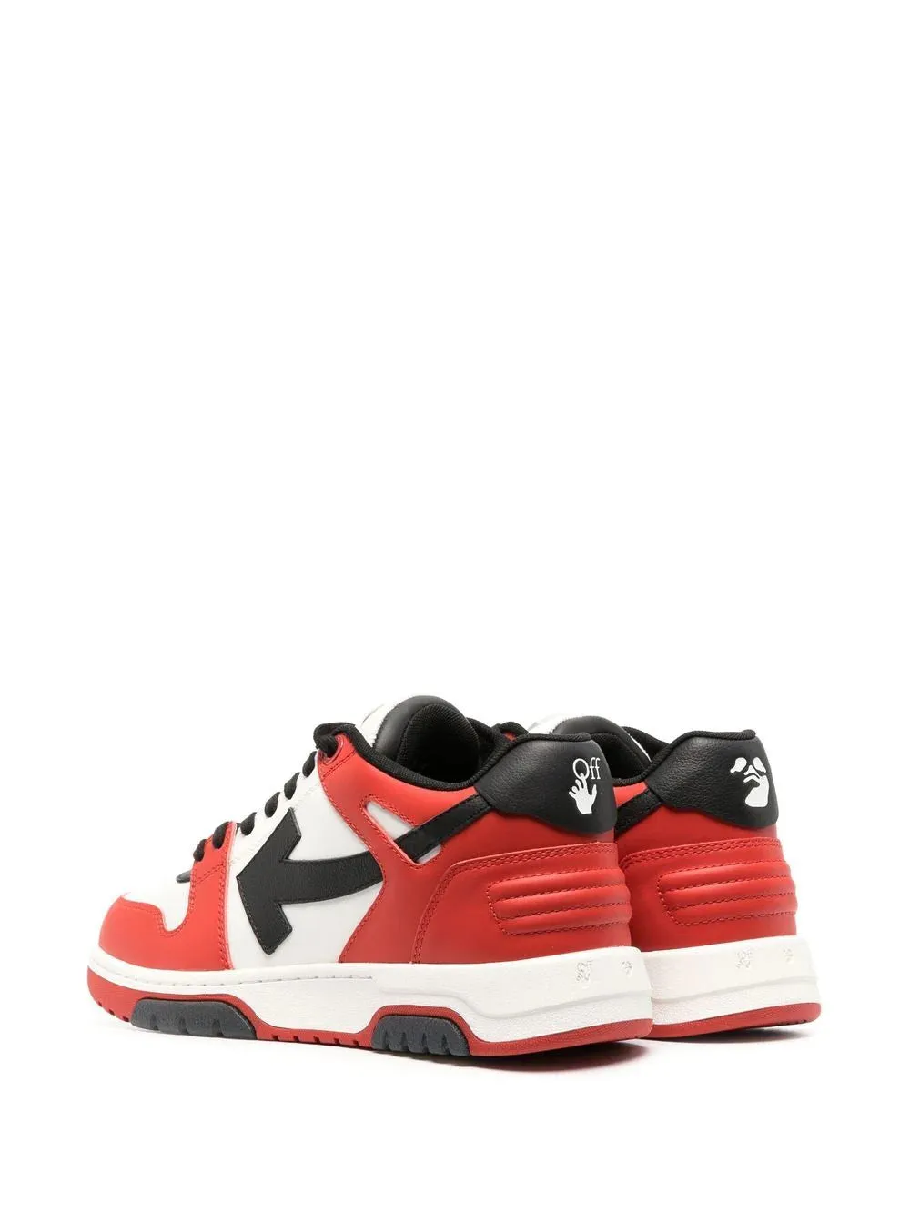 OFF-WHITE Out Of Office Calf Leather sneakers Red Black