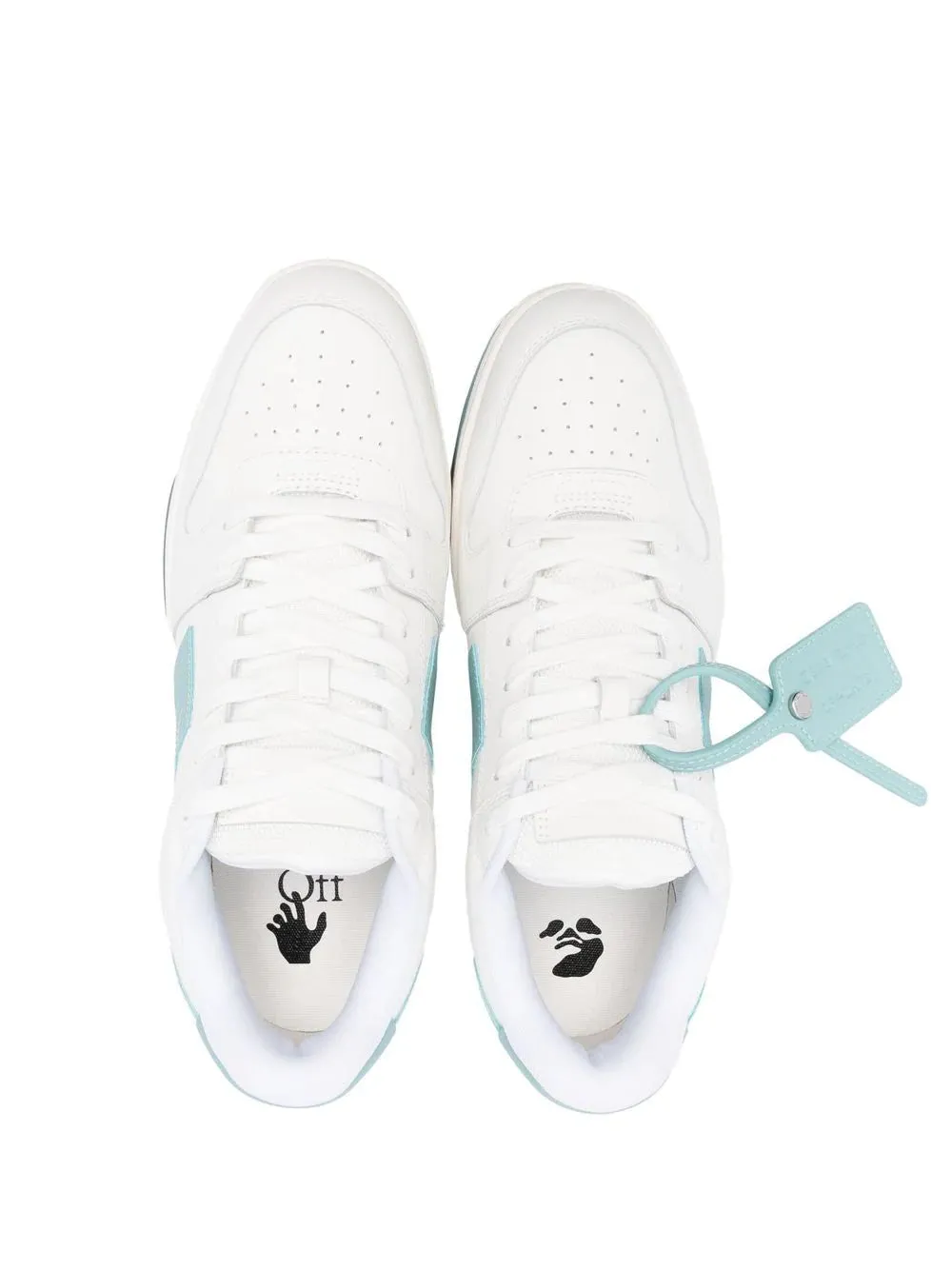 OFF-WHITE Out Of Office Calf Leather White/Celadon