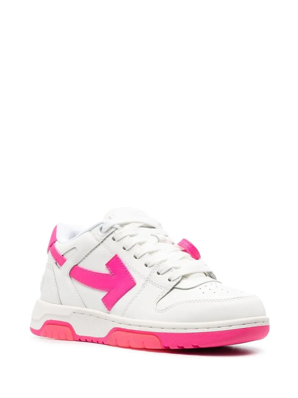 OFF-WHITE WOMEN Out Of Office Calf Leather White/Fuchsia