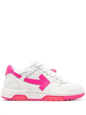 OFF-WHITE WOMEN Out Of Office Calf Leather White/Fuchsia