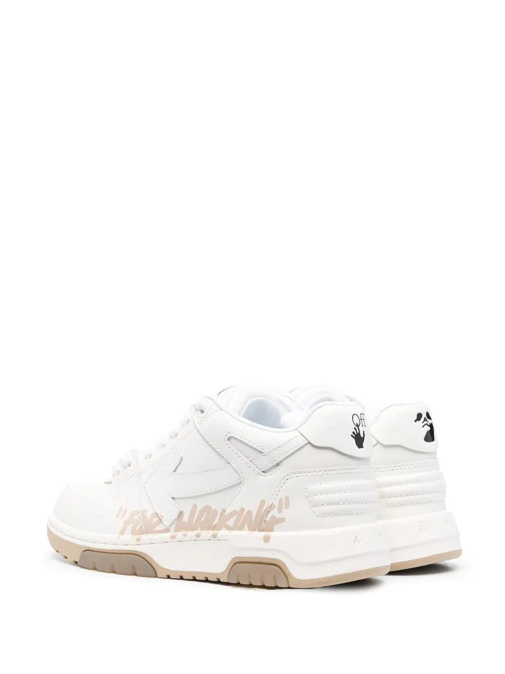 OFF-WHITE WOMEN Out Of Office Croc Effect Leather White/Pink