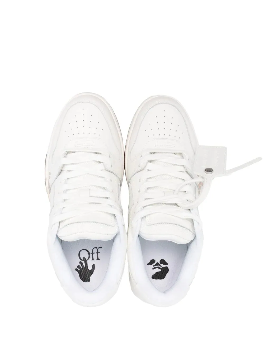 OFF-WHITE WOMEN Out Of Office "FOR WALKING" Sneakers White Sand