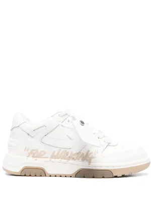 OFF-WHITE WOMEN Out Of Office "FOR WALKING" Sneakers White Sand