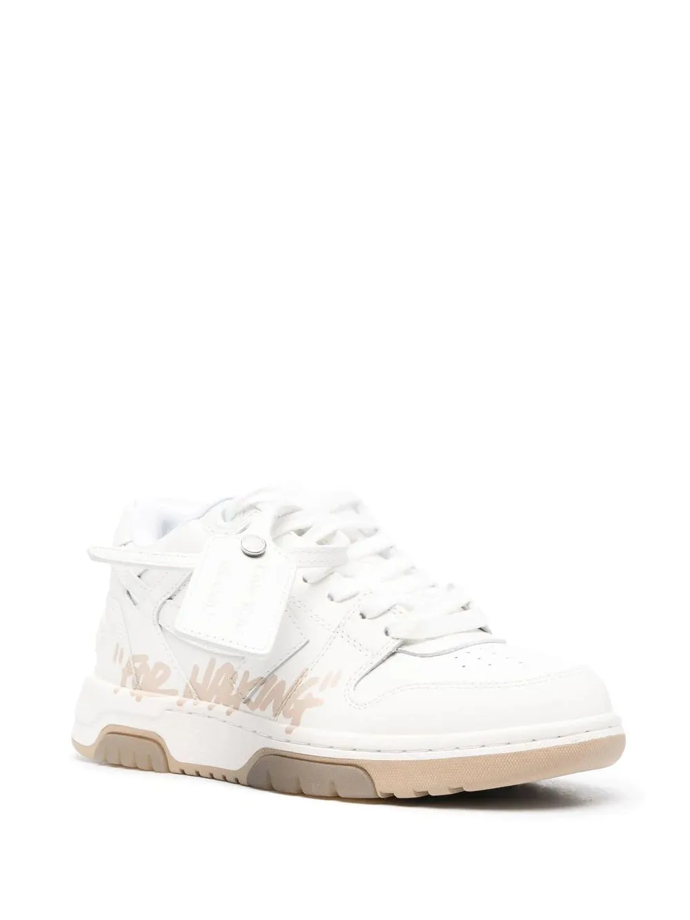 OFF-WHITE WOMEN Out Of Office "FOR WALKING" Sneakers White Sand