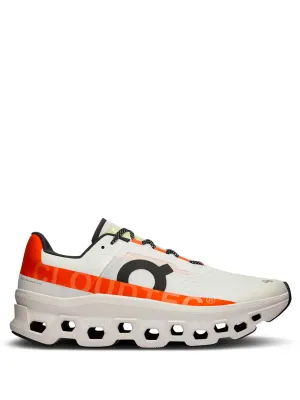 ON RUNNING WOMEN Cloudmonster White Flame  Running Sneakers White Multicolou