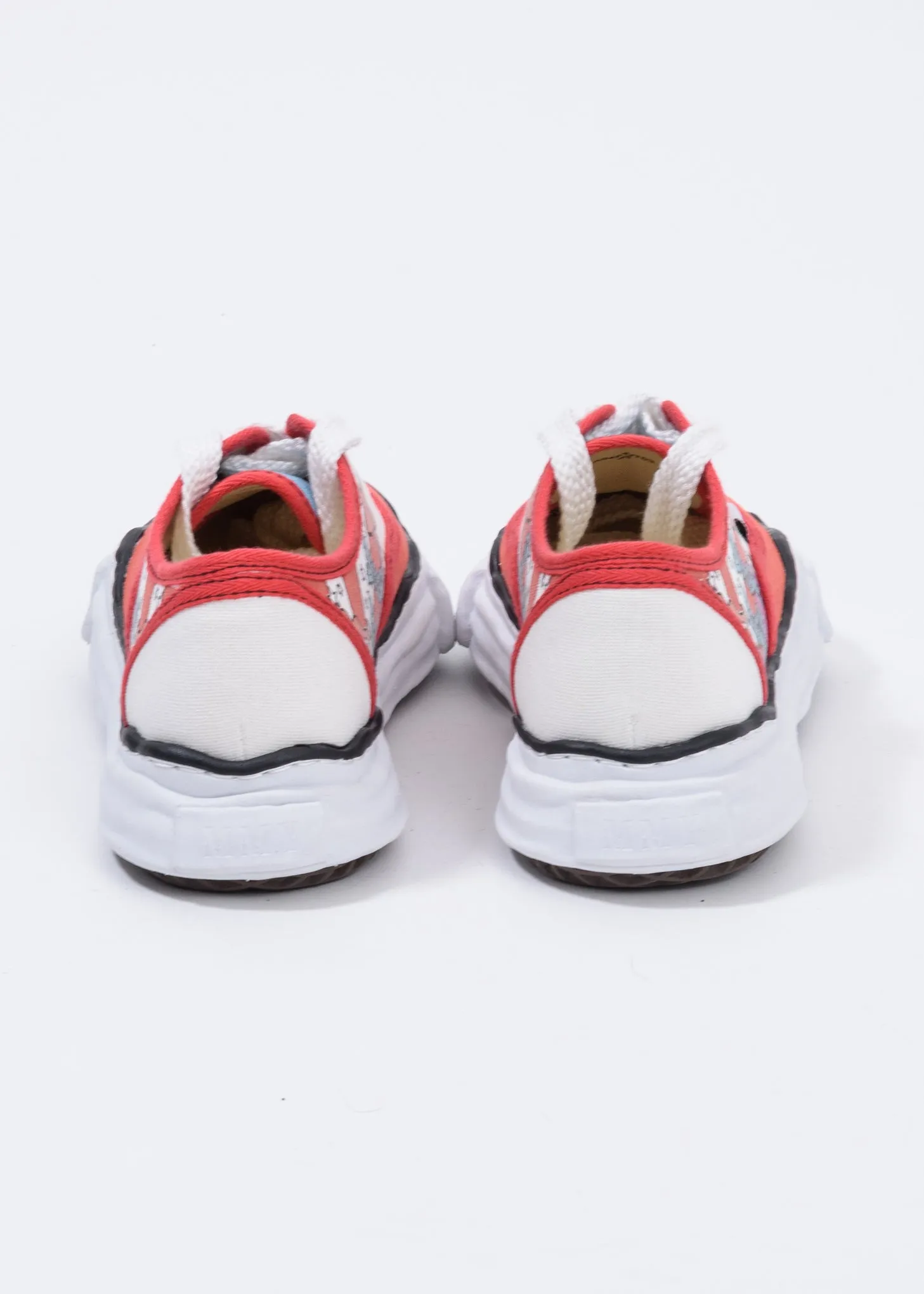 Orange Printed Canvas Original Sole Low Cut Sneaker