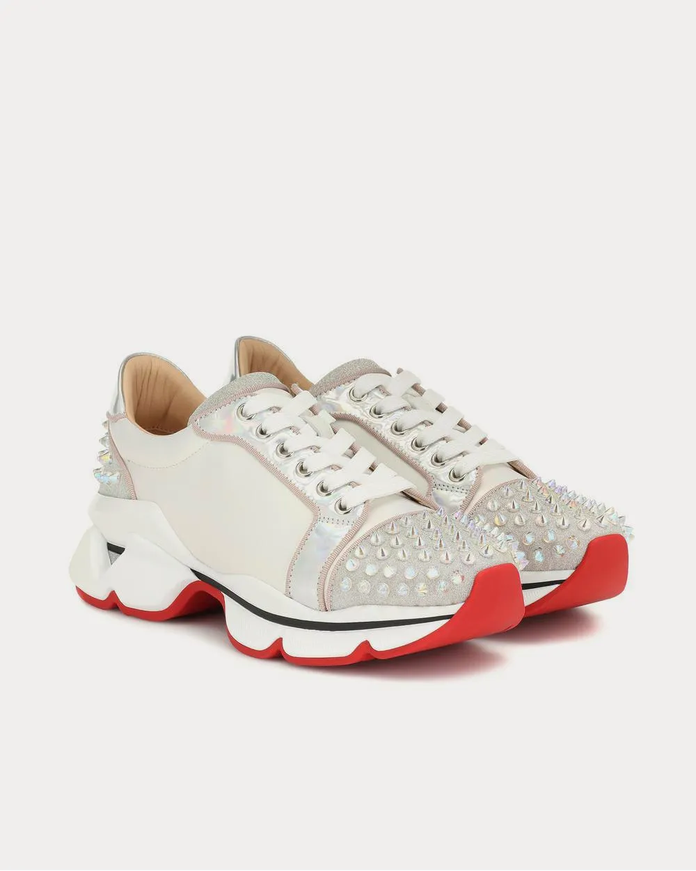 Orlato studded leather Cream Low Top Sneakers