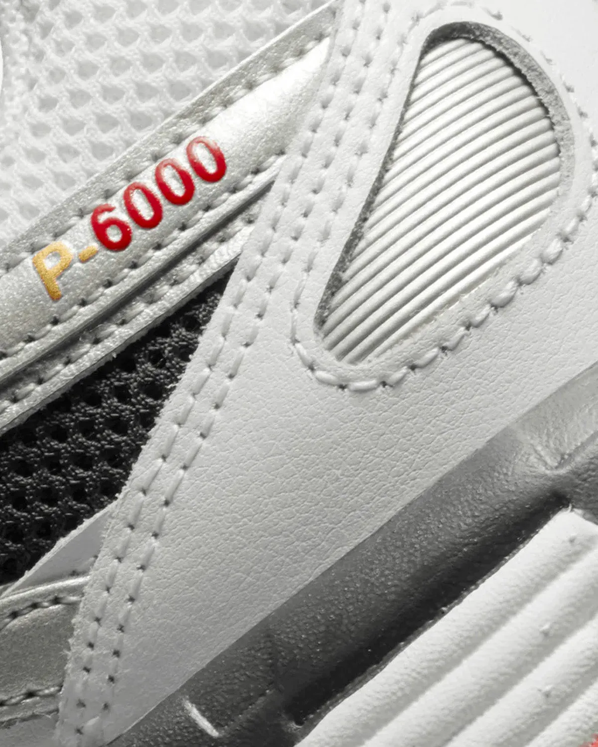 P-6000 White / Varsity Red / Platinum Low Top Sneakers