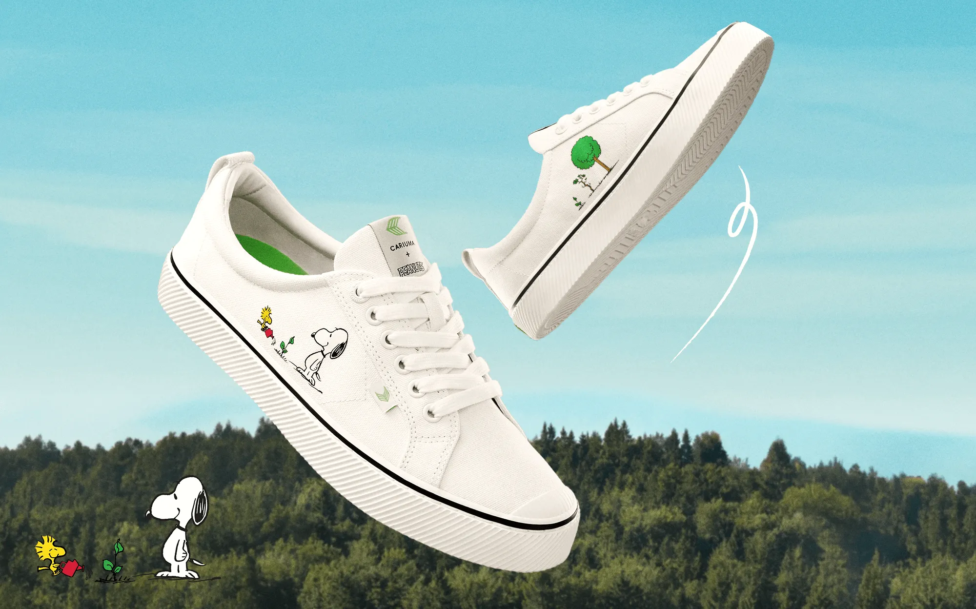 PEANUTS OCA Low Earth Day Off-White Canvas Sneaker Women