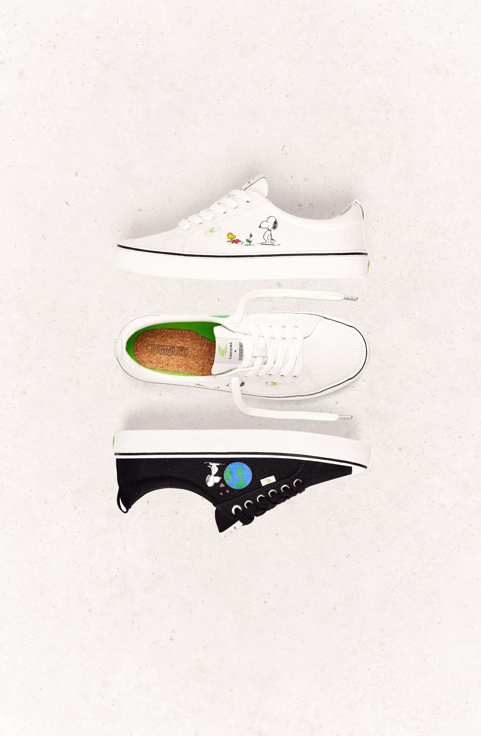 PEANUTS OCA Low Earth Day Off-White Canvas Sneaker Women