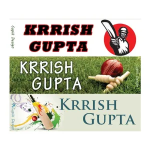 Personalised Cricket Waterproof Stickers - Rectangular