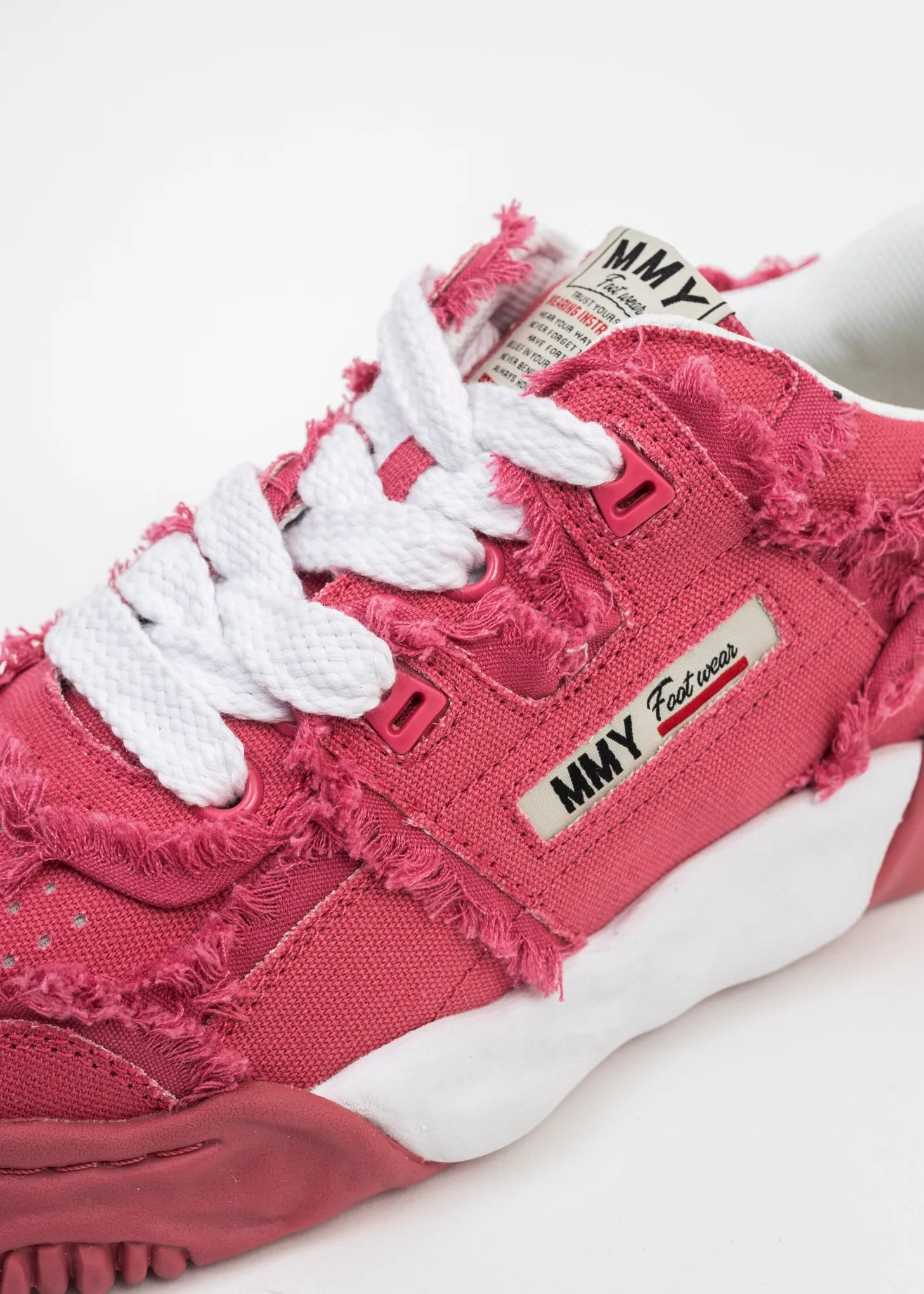 Pink OG Sole Canvas Low-Top Sneaker (PARKER  DAMAGE)