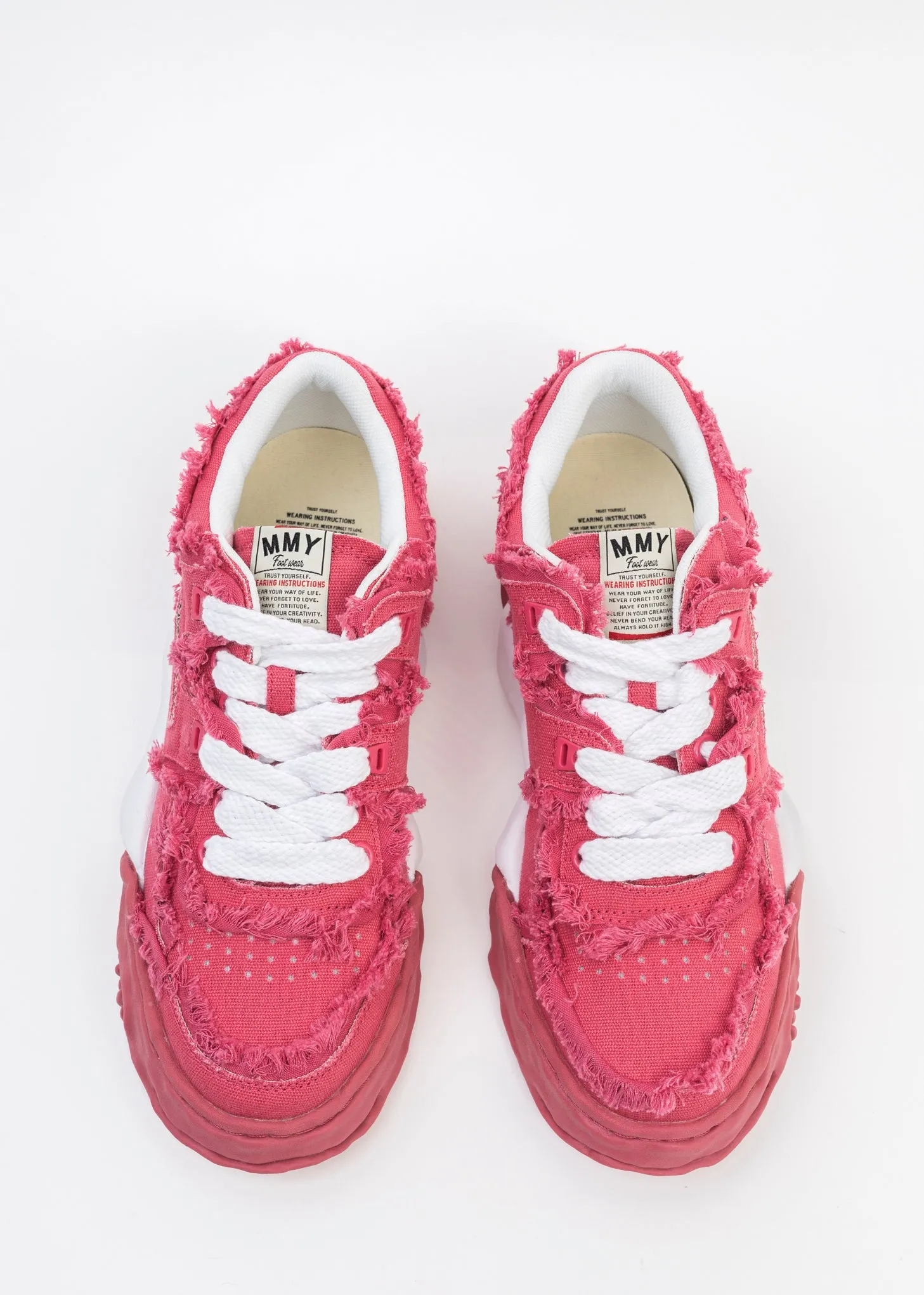 Pink OG Sole Canvas Low-Top Sneaker (PARKER  DAMAGE)