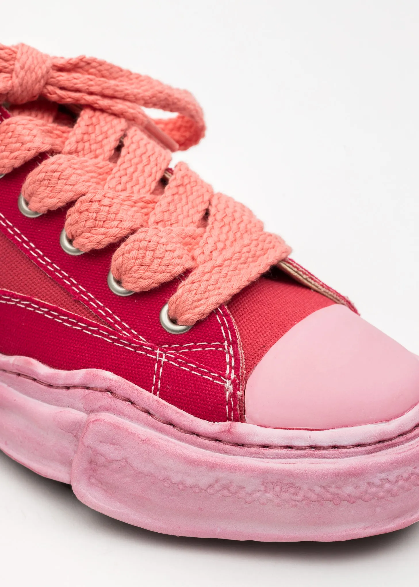 Pink OG Sole Overdyed Canvas Low-Top Sneaker (PETERSON LOW)