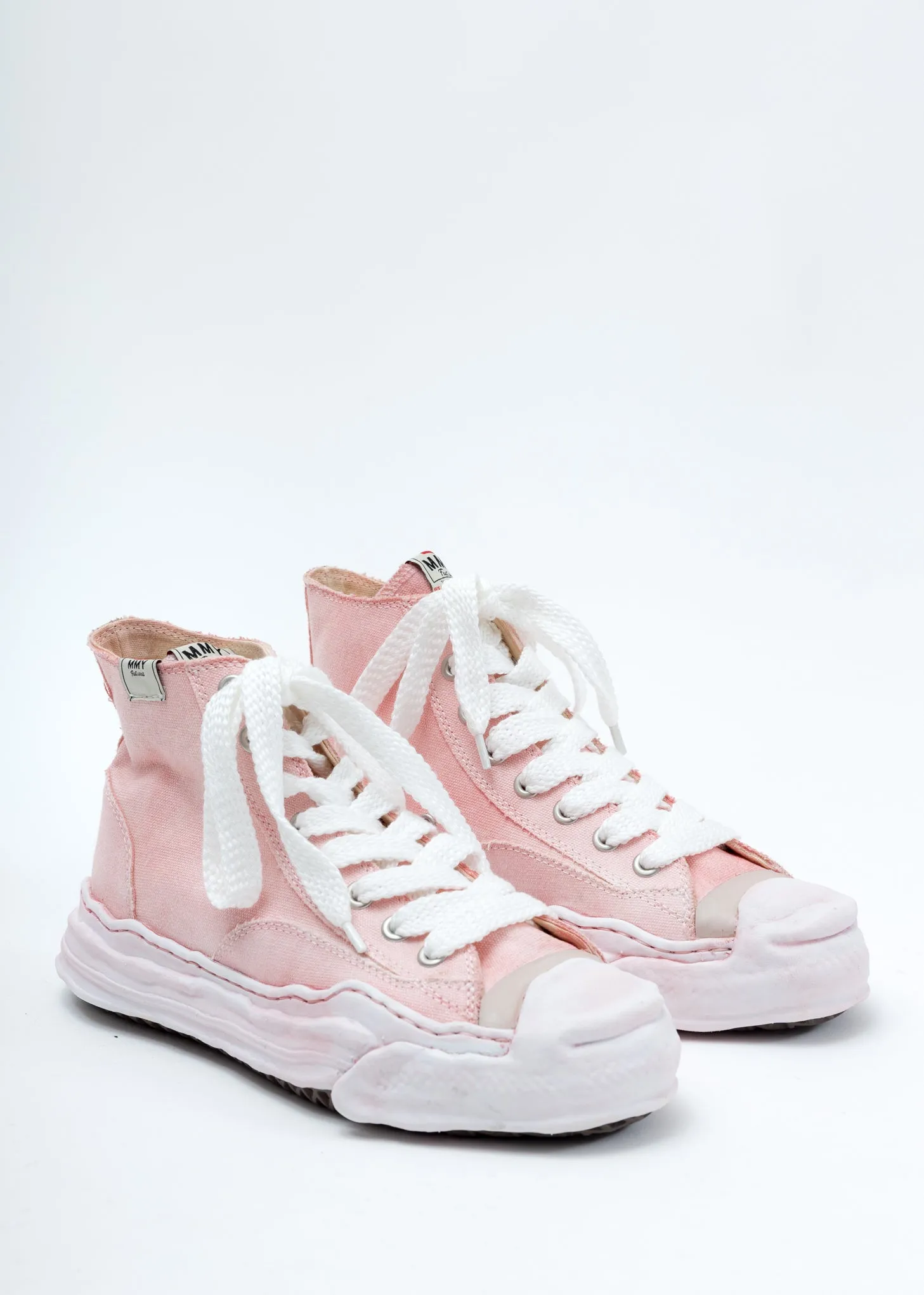 Pink Overdyed Original Sole Toe Cap High Top Sneaker