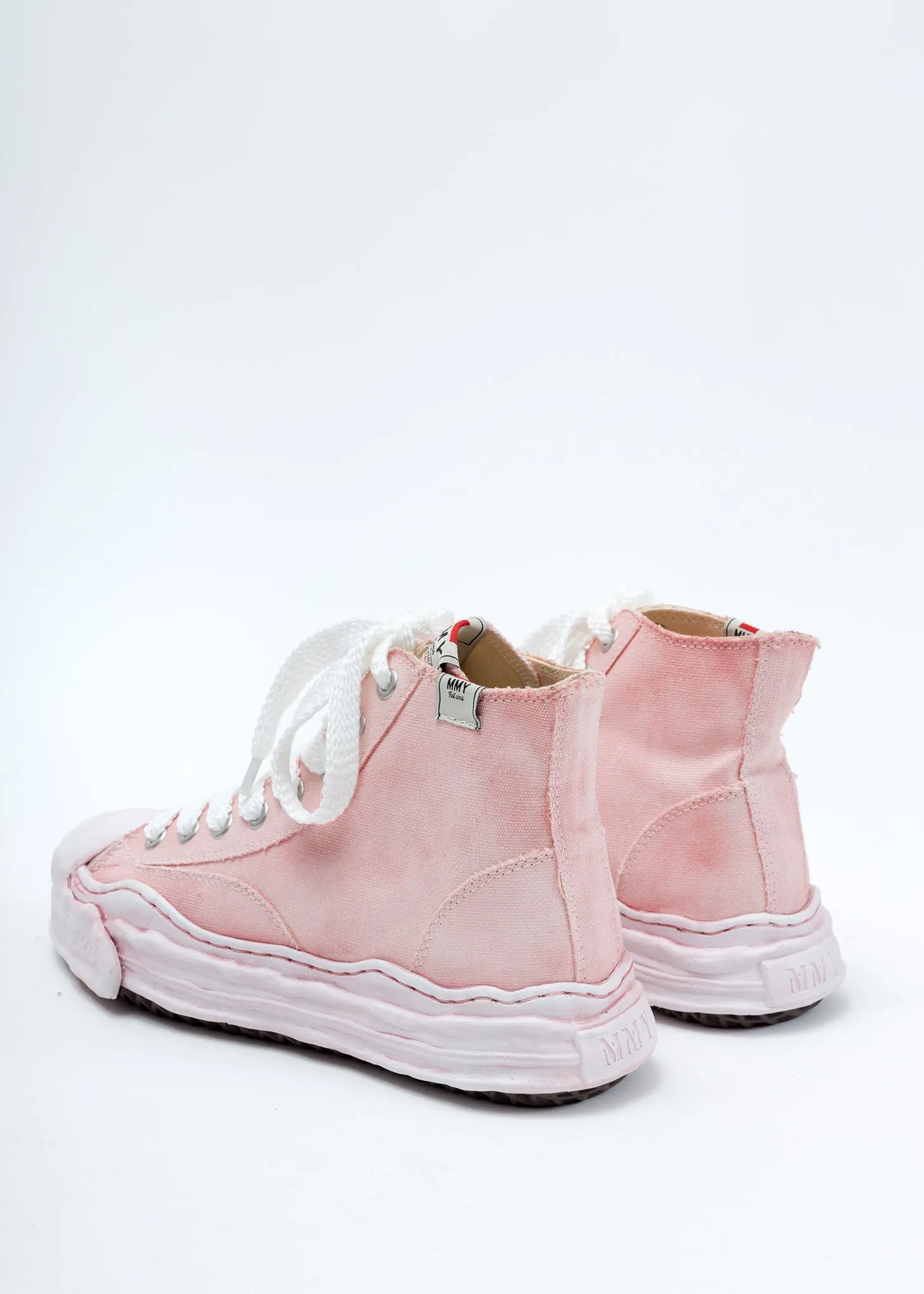 Pink Overdyed Original Sole Toe Cap High Top Sneaker