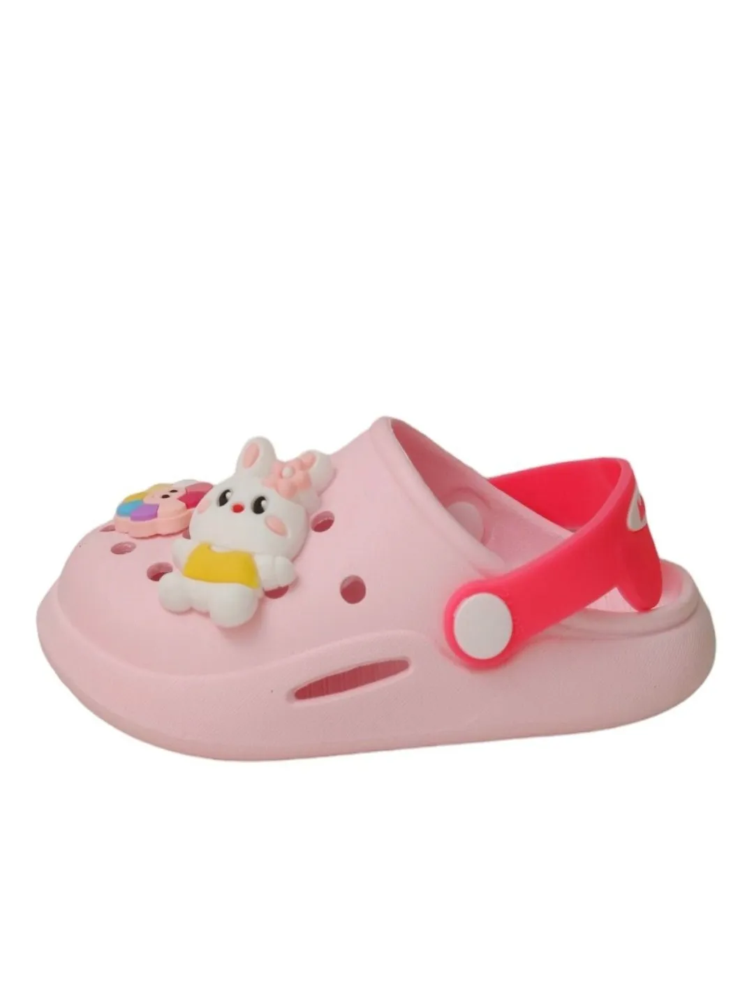 Playful Pink Bunny Clogs  For Girls