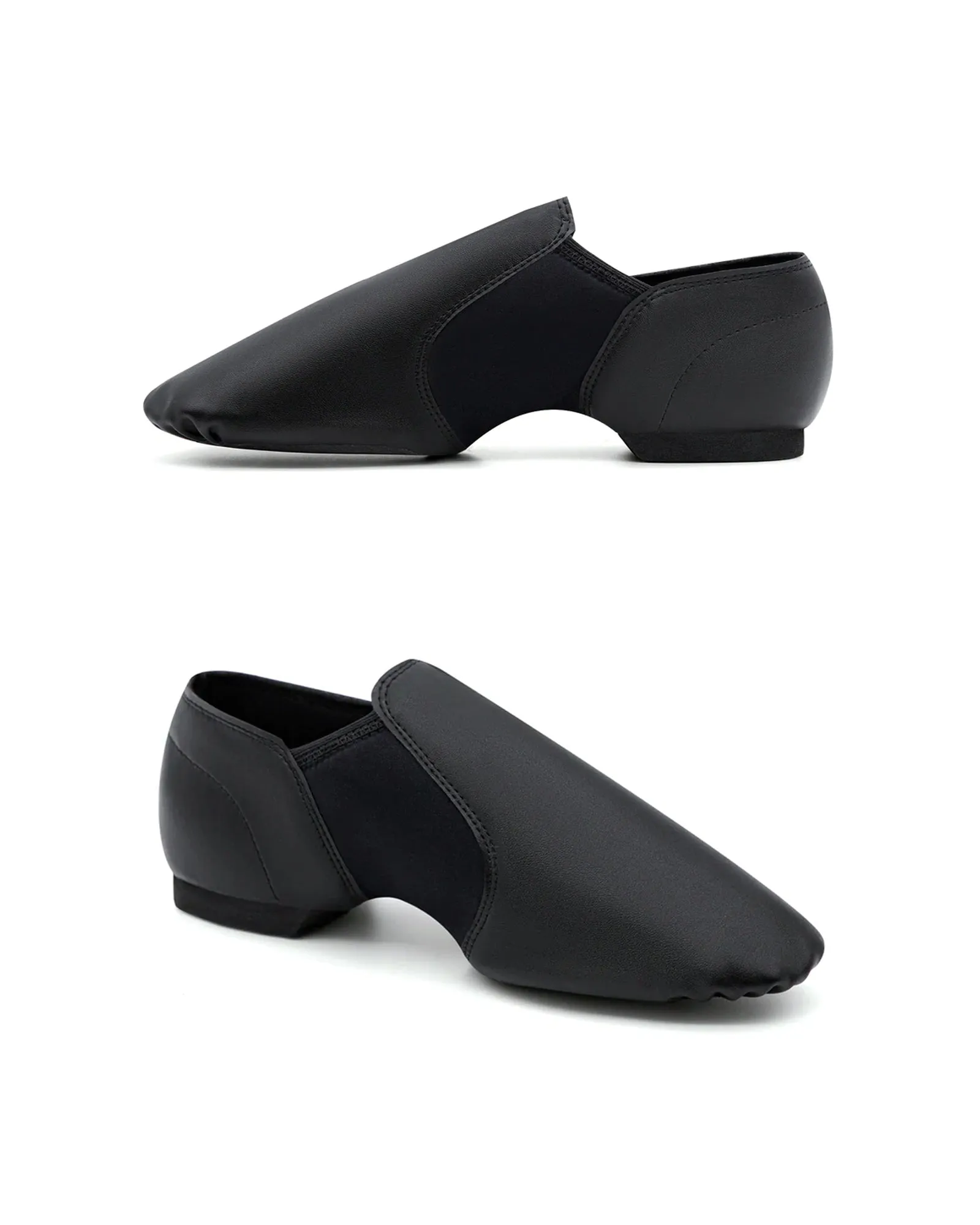 PU Leather Flex Slip-On Jazz Shoes for Kids, Girls and Boys