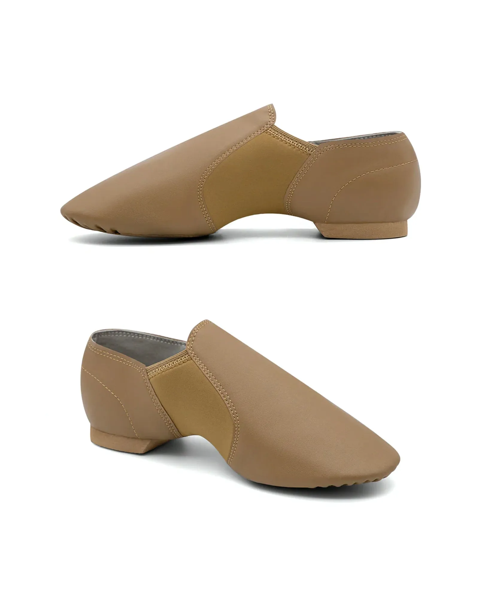 PU Leather Flex Slip-On Jazz Shoes for Kids, Girls and Boys