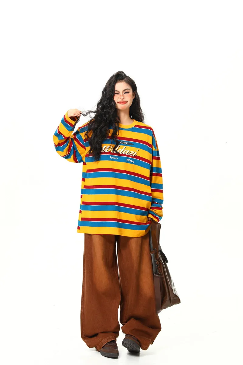 Rainbow Stripe Loose Top