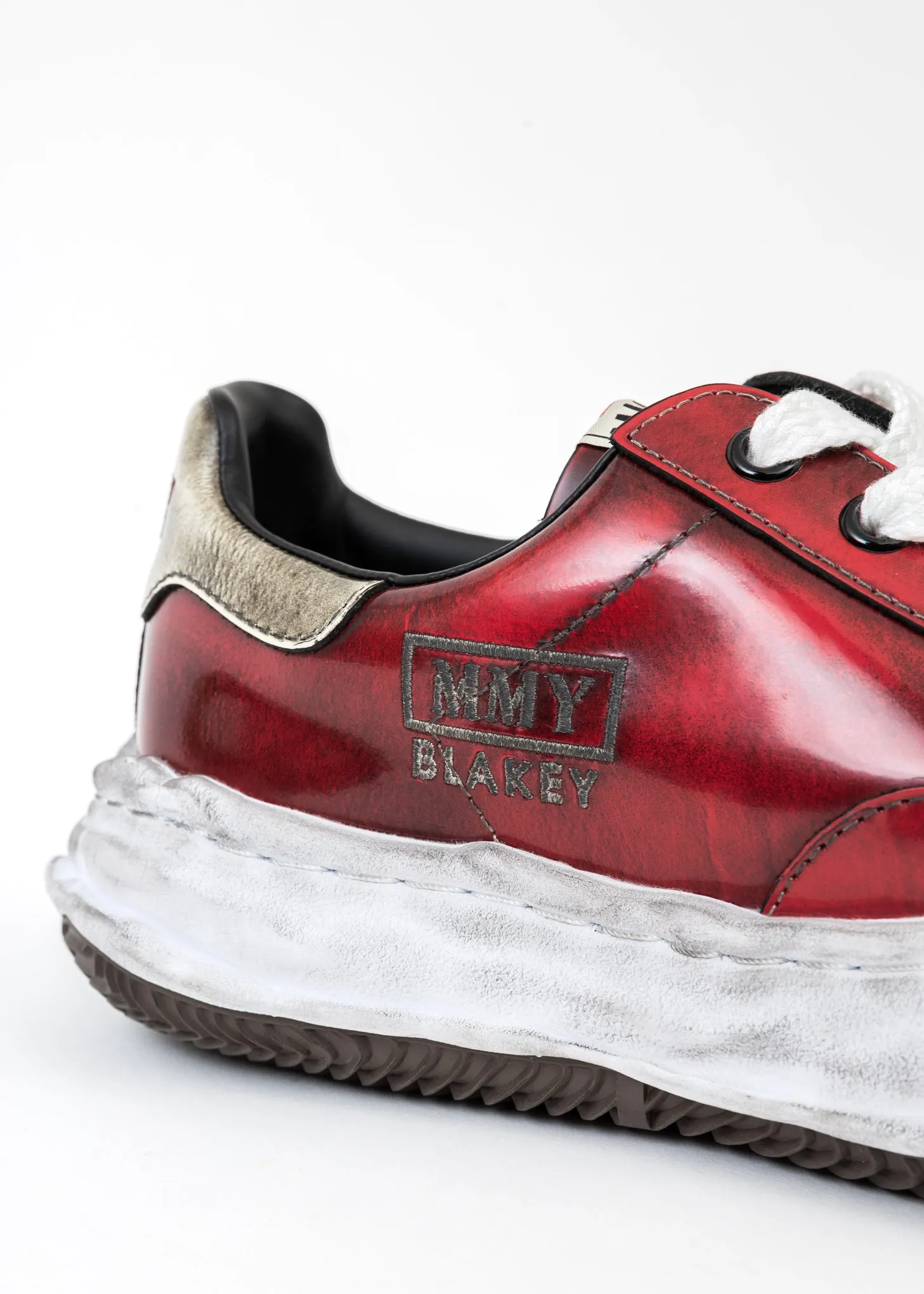 RED OG Sole Brushed Patent Leather Sneaker (WAYNE LOW)