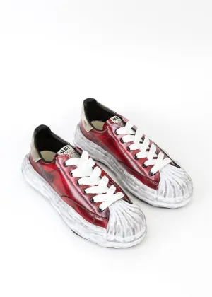 RED OG Sole Brushed Patent Leather Sneaker (WAYNE LOW)
