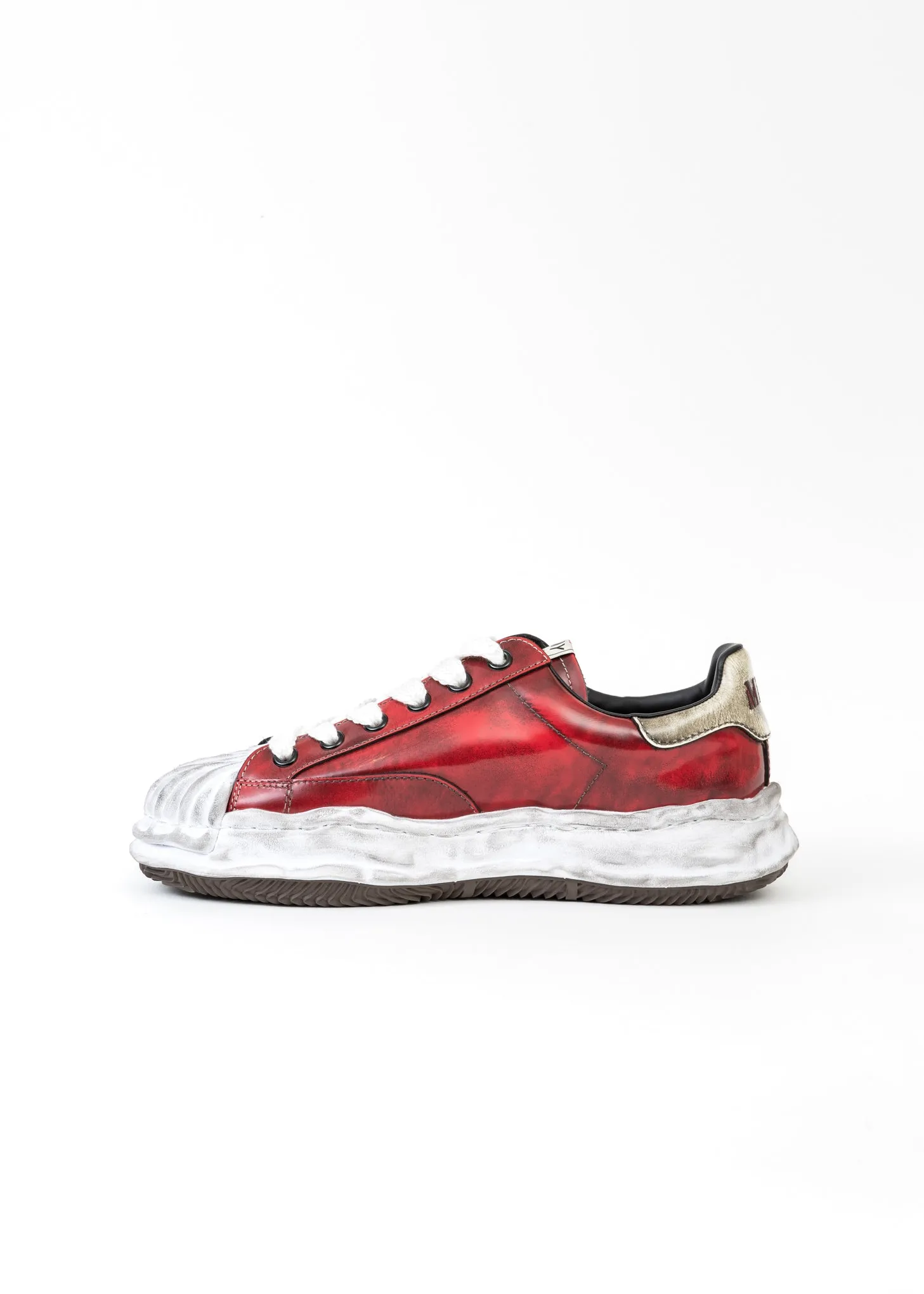 RED OG Sole Brushed Patent Leather Sneaker (WAYNE LOW)